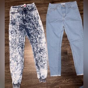 Stylish Blue and Acid Wash Jeans